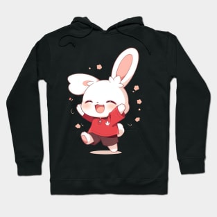 Kawaii Cute Soccer Rabbit Hoodie